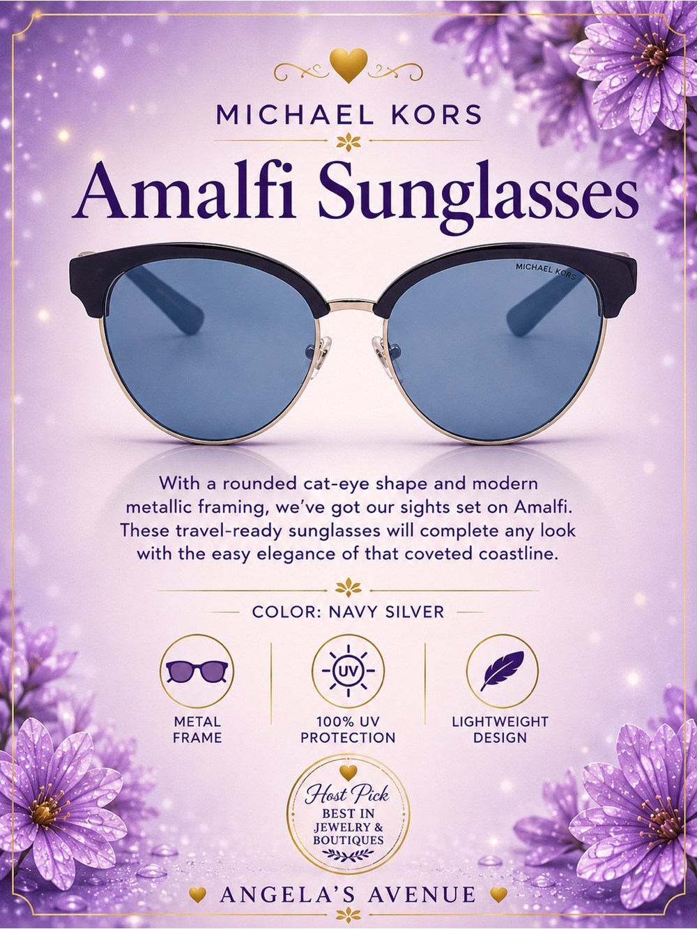 Michael Kors Sunglasses Amalfi 𝐇𝐎𝐒𝐓 𝐏𝐈𝐂𝐊